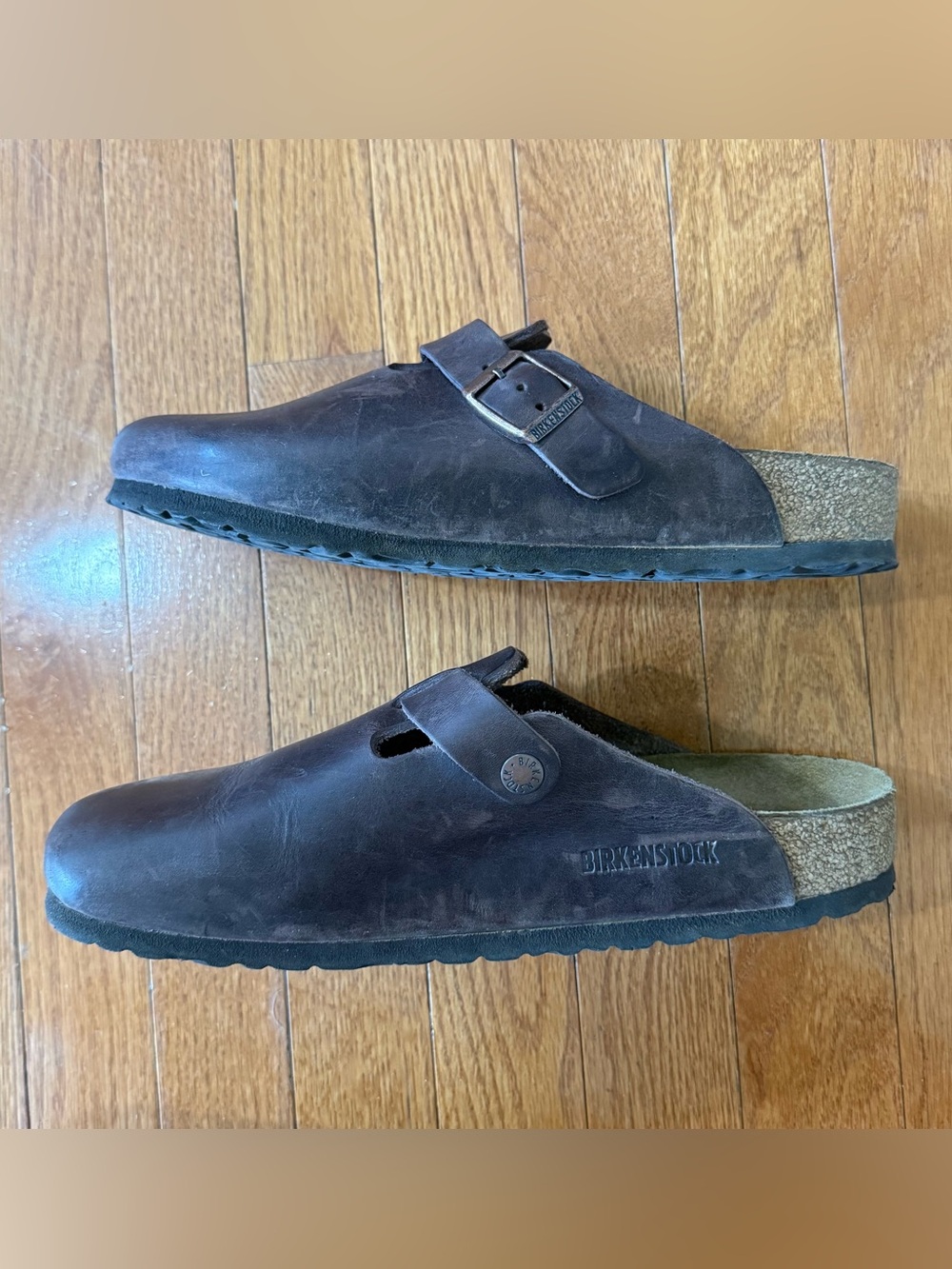 Birkenstock Boston 40 Womens 9-9.5 Oiled Leather Clogs Habana Regular Wide Shoes - Picture 6 of 10